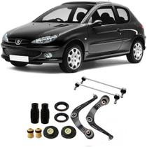 Bandeja + Kit Batente + Bieleta Peugeot 206 Dianteiro 1998 Até 2010 O Par