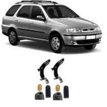 Bandeja + Kit Batente Fiat Palio Weekend Dianteiro C Barra 2001 Até 2012 - O Par Bandeja + Kit Batente Fiat Palio Weekend Dianteiro C Barra 2001 Até 2012 - O Par