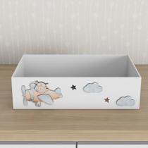 Bandeja Kit Higiene Bebê em MDF Quarto Infantil Urso Aviador Bandeja Kit Higiene Bebê em MDF Quarto Infantil Urso Aviador