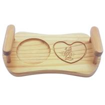 Bandeja Lar Doce Lar Madeira Pinus c/ espaço para servir Bandeja Lar Doce Lar Madeira Pinus c/ espaço para servir