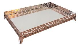 Bandeja Lavabo Linha Raízes Rose Gold Com Espelho Mmdecor