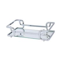 Bandeja Luana Elegância Cromada e Funcionalidade 10x20Cm
