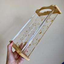 Bandeja Luxo Decorativa Para Mesa Cozinha Quarto Acrílica Cantinho do café