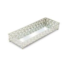 Bandeja Luxo Mek Francesa Retangular 13,5X35cm Prata - 201920041