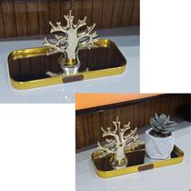 Bandeja Luxo P/ Organizar E Decorar Com Elegância Multiuso