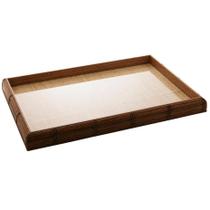 Bandeja madeira bambu c/sisal natural 45cm - woodart