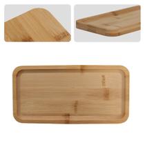 Bandeja Madeira Bambu Multiuso Mesa Café Cozinha Escritório