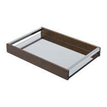 BANDEJA MADEIRA C/ESPELHO NATURALS 36x25x5cm