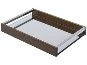 BANDEJA MADEIRA C/ESPELHO NATURALS 45x30x5cm