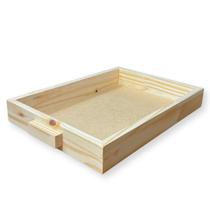 Bandeja Madeira Maciça Natural Retangular Para Café ou Decoração Rústica
