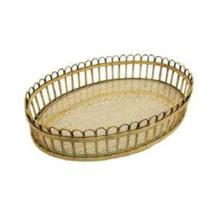 Bandeja Maior Rattan c Vidro Decorativo Oval Alta Decoração Bandeja Maior Rattan c Vidro Decorativo Oval Alta Decoração