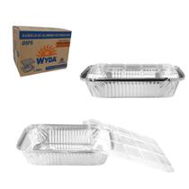 Bandeja Marmita Aluminio 1150ml Wyda D5FS50 TAMPA PET Transparente com 50un