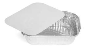 Bandeja/Marmitex Alumínio D7 750ml Retangular C/ Tampa 10 unidades
