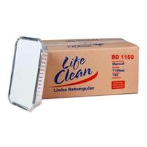 Bandeja marmitex aluminio retangular 1150ml c/100 life clean Bandeja marmitex aluminio retangular 1150ml c/100 life clean