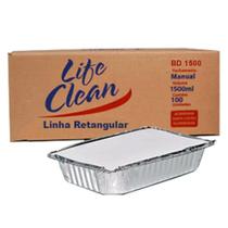 Bandeja Marmitex Aluminio Retangular 1500Ml C/100 Life Clean Bandeja Marmitex Aluminio Retangular 1500Ml C/100 Life Clean