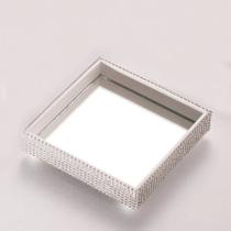 Bandeja MDF com Strass Prata Tamanho P