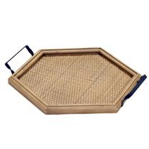 Bandeja MDF e Rattan 41cm Espressione