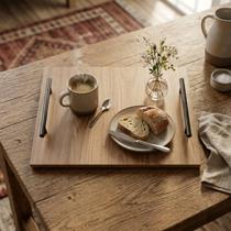 Bandeja MDF Grande Madeirada Montada Alcas Inox Parafusadas Resistente Reforcada Cozinha Sala Jantar Cafe Retangular Grande Moderna Bandeja MDF Grande Madeirada Montada Alcas Inox Parafusadas Resistente Reforcada Cozinha Sala Jantar Cafe Retangular Grande Moderna