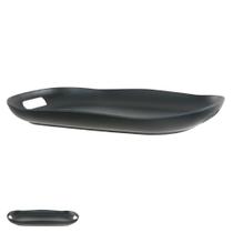 BANDEJA MELAMINA 47,5cm ORGANIC PRETO FLORARTE