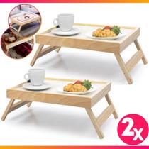 Bandeja Mesa De Cafe Com Pezinhos Para Café Da Manhã na Cama e Sofá