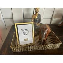 Bandeja Metal 35X20Xh6Cm Dourada - Day Home SHW703 - ADELLY