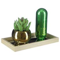 Bandeja Mini Com Espelho Decorativa P/ Perfume Banheiro