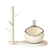 Bandeja Moderna De Cerâmica Em Forma De Urso, Suporte Para Chaves, Tigela De Doces, Organizador De