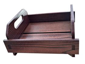 Bandeja Multiuso de HDF - 15 x 15 cm - Cor Ipê