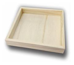 Bandeja Multiuso De Madeira de Pinus 25x25x3 Bandeja Multiuso De Madeira de Pinus 25x25x3