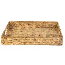 Bandeja Multiuso Fibra Natural Seagrass C/ Alça 40X30X6 CM