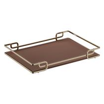 Bandeja Multiuso Hara Luana Tampo Couríss. Caramelo 30x40 Cm