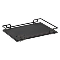 Bandeja Multiuso Hara Luana Tampo material sintético Preto 30x40 Cm