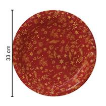 Bandeja Natalina Vermelha Decorada Retangular/Redonda/Oval Bandeja Natalina Vermelha Decorada Retangular/Redonda/Oval