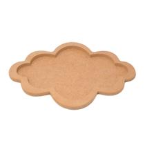 Bandeja Nuvem Festa Decoração G 42x30x2 Kit 3un Madeira Mdf