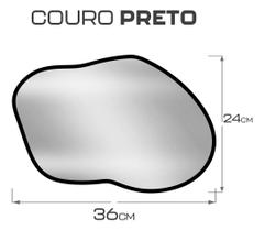 Bandeja Orgânica Com Couro Espelhado Luxo E Elegância Preto Bandeja Orgânica Com Couro Espelhado Luxo E Elegância Preto