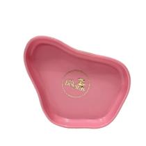 Bandeja Orgânica Rosa 13cm - Só Boleiras