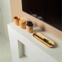 Bandeja Organizadora De Objetos Banheiro Bambu Osaka