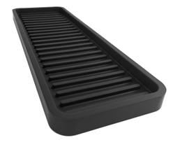 Bandeja organizadora de pia de cozinha de silicone Happitasa Black 12x4cm