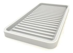 Bandeja organizadora de pia de cozinha de silicone Happitasa Light Grey