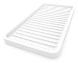 Bandeja organizadora de pia de cozinha de silicone Happitasa White