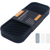 Bandeja organizadora de pia HVOVmve, suporte de esponja de sabão de silicone, pacote com 2 unidades