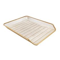 Bandeja organizadora multiuso de mesa de escritório dourado Bandeja organizadora multiuso de mesa de escritório dourado