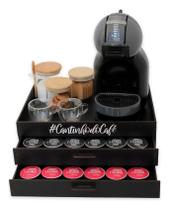 Bandeja Organizadora Porta Cápsula Duas Gavetas Suporte Cant