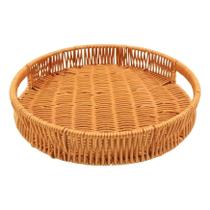 Bandeja Organizadora Redonda Vime Para Servir Café Temperos Bandeja Organizadora Redonda Vime Para Servir Café Temperos