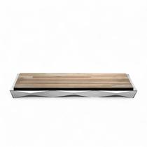 Bandeja Origami Retangular Inox com Tábua Riva Bandeja Origami Retangular Inox com Tábua Riva