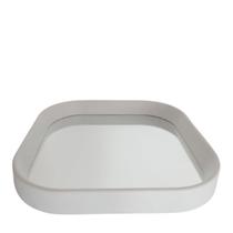 Bandeja ou Espelho Plástico 1un 25x25cm Dupla Utilidade