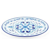 Bandeja Oval Blues Em Melamina 35,5X25,5Cm - Guzzini