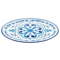 Bandeja Oval Blues Em Melamina 50X36cm - Guzzini