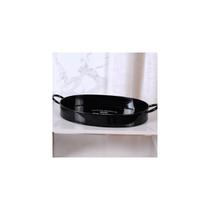 Bandeja Oval Classic Black 39CM X 25CM X 5,5CM Aço Galvanizado PRETO - BENE CASA Bandeja Oval Classic Black 39CM X 25CM X 5,5CM Aço Galvanizado PRETO - BENE CASA