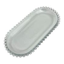 Bandeja Oval Cristal Pearl Bolinhas Wolff Mesa Posta Bandeja Oval Cristal Pearl Bolinhas Wolff Mesa Posta